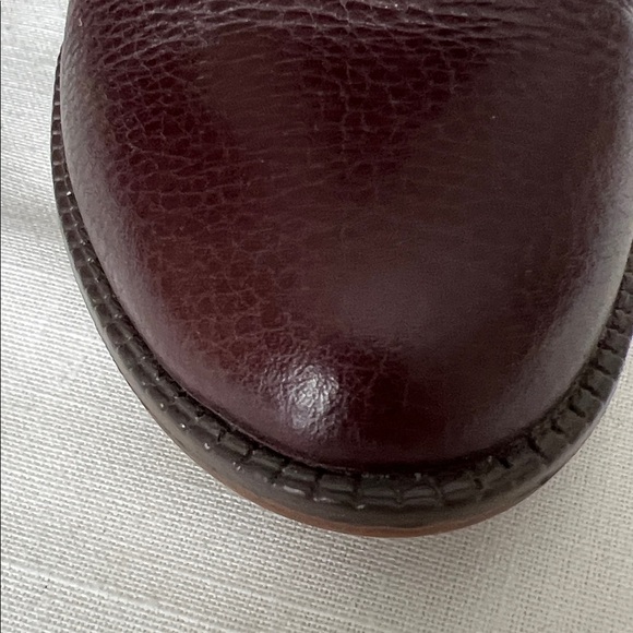 Franco Sarto Women's Burgundy Leather Ankle Boots - Picture 9 of 10